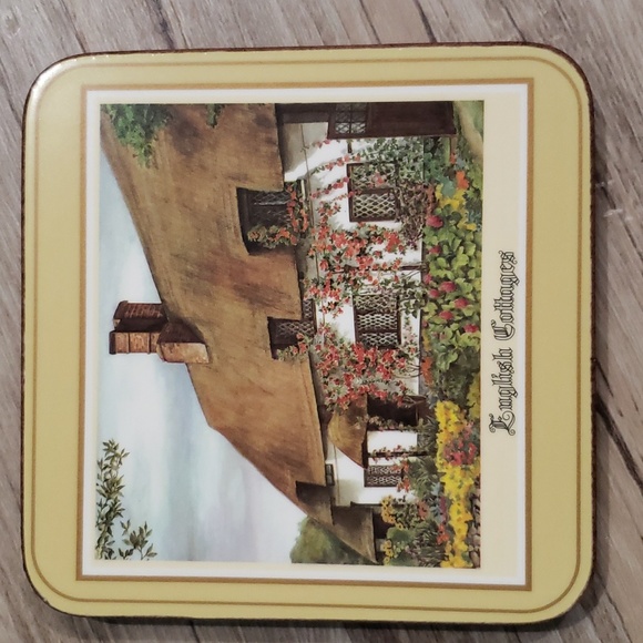 VINTAGE Pimpernel Old ENGLISH CORK COASTERS (6) SET - Picture 3 of 11